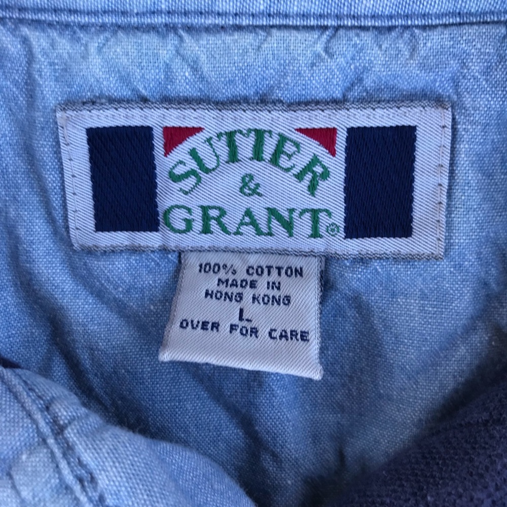 ❌SOLD❌Vintage Men's Sutter & Grant Striped Polo - Picture 3 of 3